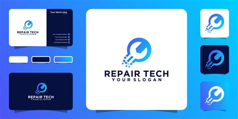 technology repair equipment logo design inspiration and business card 10260710 Vector Art at ...