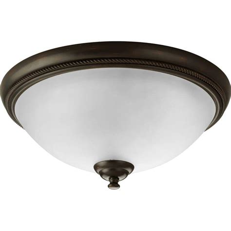 Progress Lighting Pavilion Collection 2-Light Antique Bronze Flushmount-P3479-20 - The Home Depot