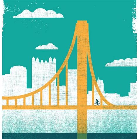 Pittsburgh Art City of Bridges 2 Silkscreen Print Pittsburgh - Etsy