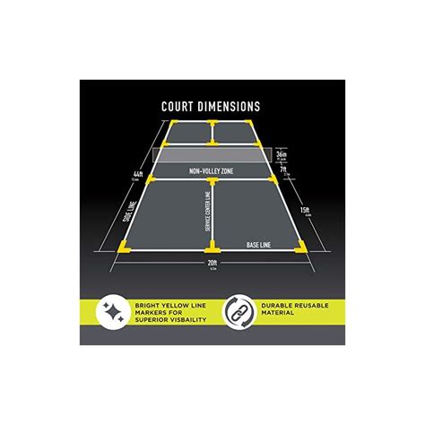 Franklin Sports Pickleball Court Marker Kit - Lines Marking Set with Tape Measure - Official ...