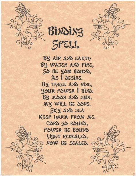 Printable Binding Spell – Witches Of The Craft® | Witch spell book ...