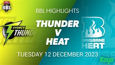 Sydney Thunder vs. Brisbane Heat - Match Highlights - YouTube