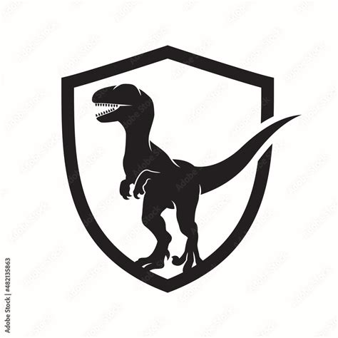 Raptor logo black and white Stock Vector | Adobe Stock