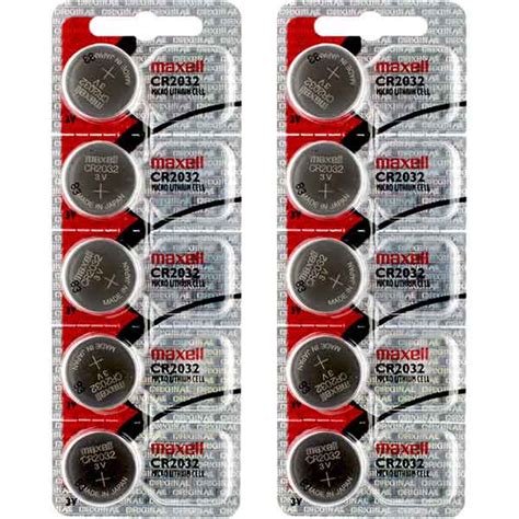 10 x Maxell 2032 Watch Batteries, 3V Lithium CR2032 Battery – Shoptictoc