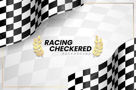 Premium Vector | Realistic racing checkered flag background