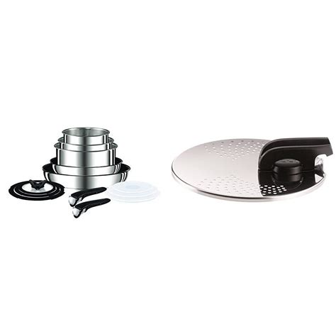 Tefal Ingenio Pots and Pans Set, Stainless Steel, 13-Piece, Induction & Ingenio Universal ...