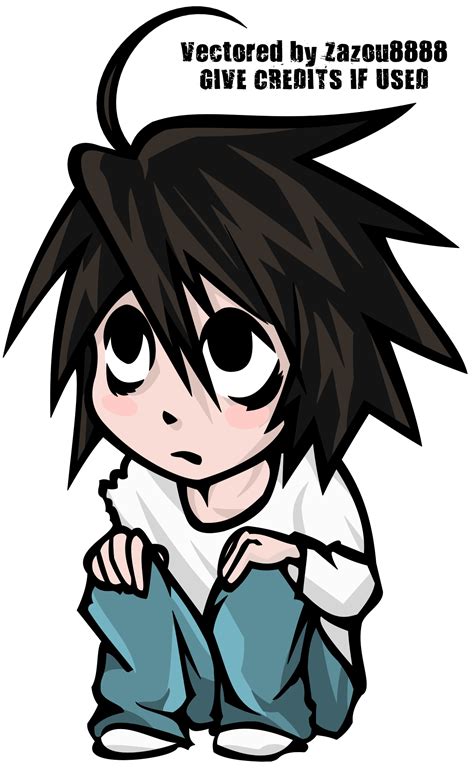 Death Note vector : Chibi L by Zazou8888 on DeviantArt