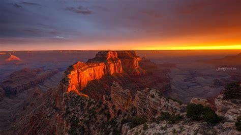 Wotan's Light - Cape Royal Grand Canyon North Rim [OC] [2500x1406 ...