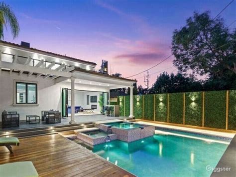 Contemporary Backyard Space with Heated Pool/Spa | Rent this location ...