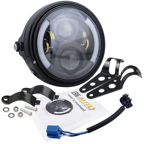 Buy BLIAUTO 7 Inch Round LED Motorcycle Headlight with Housing Bucket ...