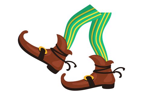 Leprechaun Feet in Brown Shoes. Green St Graphic by vectorbum ...