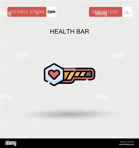 Health bar Simple vector icon Stock Vector Image & Art - Alamy