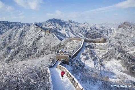 Snow scenery of Huangyaguan section of Great Wall in Tianjin - China.org.cn