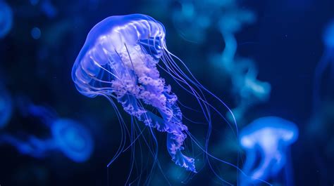 bioluminescent jellyfish, jellyfish in deep sea, glowing jellyfish, marine life, ocean animals ...