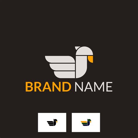 simple bold modern mallard duck logo design template, suitable for duck ...