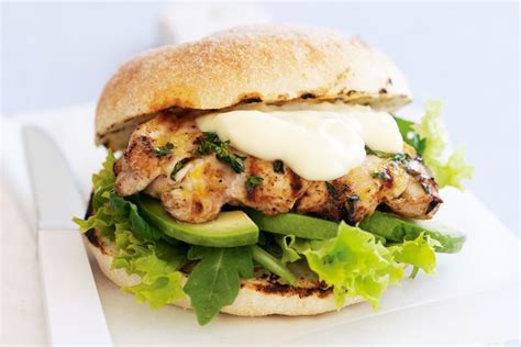 Lemon and thyme chicken burgers