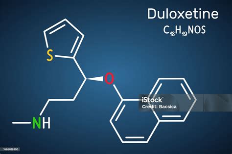 Vetores de Molécula De Fármaco Antidepressivo Duloxetina É Usado Para Tratar O Transtorno De ...