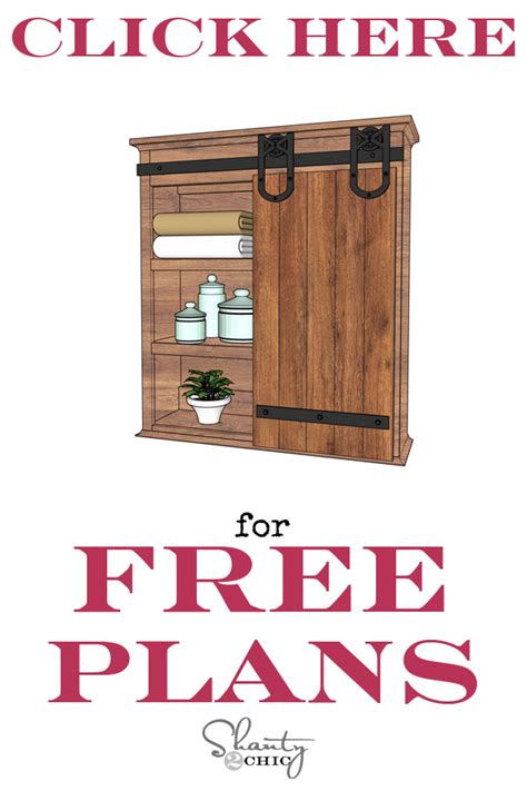 DIY Sliding Barn Door Bathroom Cabinet - Shanty 2 Chic