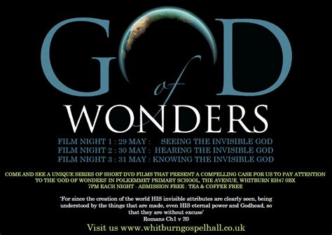 God of Wonders Event