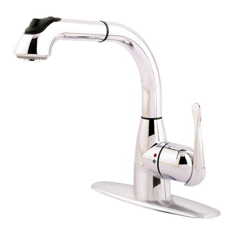 CleanFLO New-Touch Single-Handle 2-Modes Pull-Out Sprayer Kitchen Faucet in Chrome-8810 - The ...