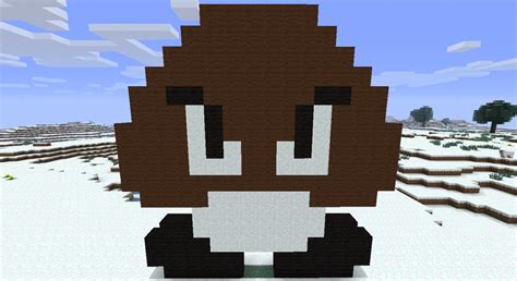 Goomba Pixel Art Minecraft Map