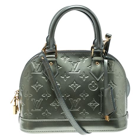 Louis Vuitton Metallic Green Monogram Vernis Alma BB Bag Louis Vuitton | The Luxury Closet