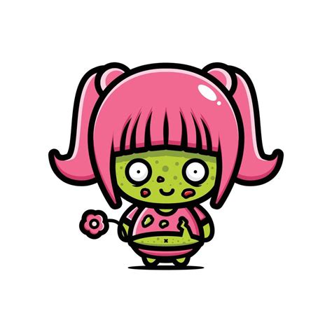 cute zombie mascot character design 4217509 Vector Art at Vecteezy