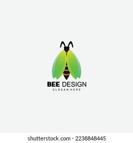 Illustration Bee Logo Gradient Colorful Stock Vector (Royalty Free ...