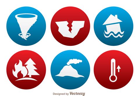 Natural Disaster Circle Icons 102270 Vector Art at Vecteezy