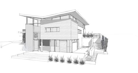 Modern House Architecture Sketch