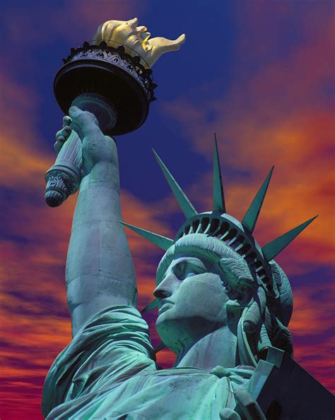 Statue of Liberty, Sunset, New York Photograph by Peter Bennett - Fine Art America