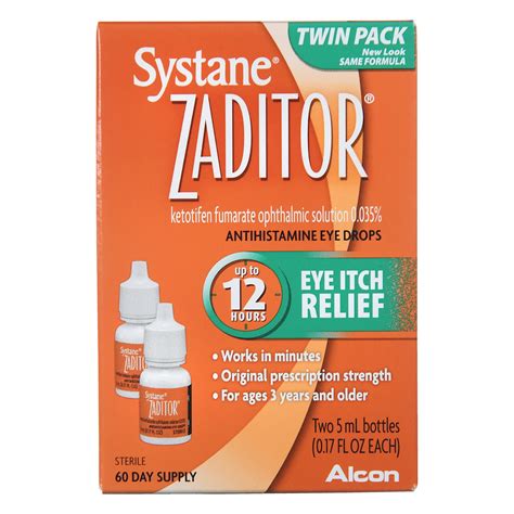 Zaditor Antihistamine Eye Drops, Allergy Symptom Relief, 5 ml, 2 Pack - Walmart.com