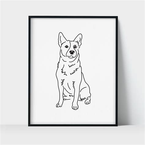 Australian Cattle Dog / Blue Heeler / Red Heeler Dog Wall Art - Etsy in 2023 | Red heeler dog ...