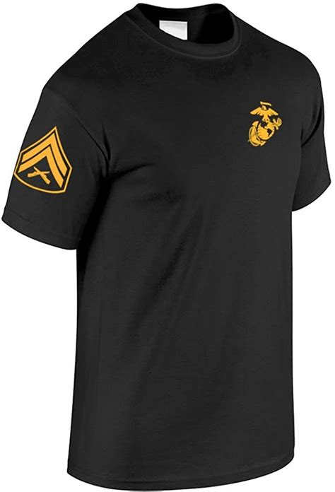 Amazon.com: US Marine Corps Corporal T-Shirt w/ Chevron on Sleeve (2X-Large, Black): Clothing ...