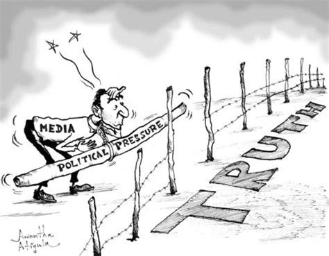 truth and media By awantha | Media & Culture Cartoon | TOONPOOL