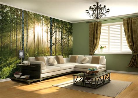 Sunlight Forest Mural PR1855 |Full Size Large Wall Murals |The Mural Store