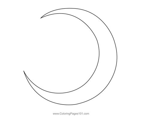 Crescent Moon Coloring Page in 2023 | Moon coloring pages, Planet ...