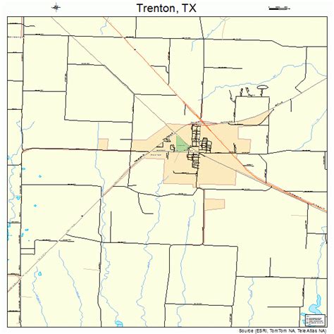 Trenton Texas Street Map 4873592