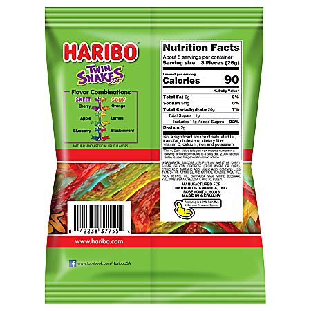 Haribo Twin Snakes Gummy Candy 5 Oz - Office Depot