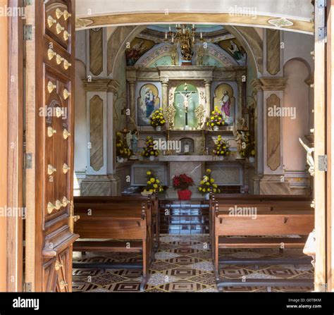 Interior of a small wedding chapel at the Hoteles Centenario, located ...