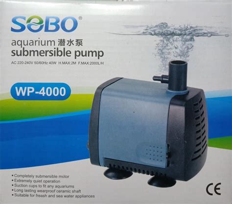 SOBO Aquarium Submersible Water Pump 40W WP-4000 Aquaponics Hydroponics ...