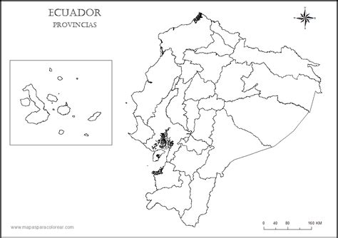 Mapas del Ecuador para colorear