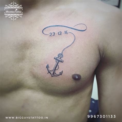 45 Beautiful Anchor Chest Tattoo Images