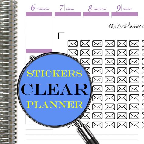 CLEAR Letter Icons Stickers Planner CLEAR Stickers - Etsy