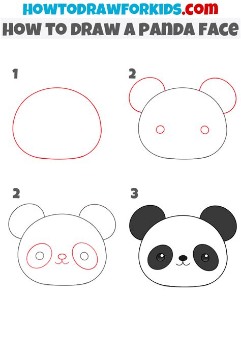 How to Draw a Panda Face for Kindergarten - Easy Drawing Tutorial