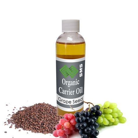 Grape Seed Carrier Oil Organic - SMSOrganics, Pure Essential Oils, Carrier Oils, Attar, Flower ...