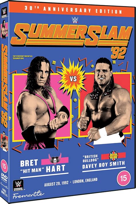 WWE: SummerSlam 1992 - 30th Anniversary Edition [DVD]: Amazon.co.uk: Bret 'Hit Man' Hart ...