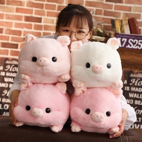 Fluffy Chubby Pig Animal Plush Stuffed Toy | Etsy