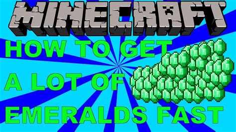 HOW TO GET A LOT OF EMERALDS FAST BY FARMING!! 1.8 minecraft - YouTube