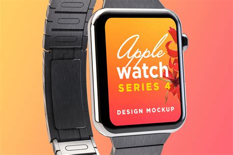 Apple Watch Design Mockups on Yellow Images Creative Store